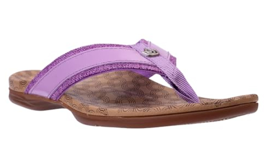 Spenco Womens Cabo Flip-Flops Size 7 Wide Purple Sandals Comfort NIB